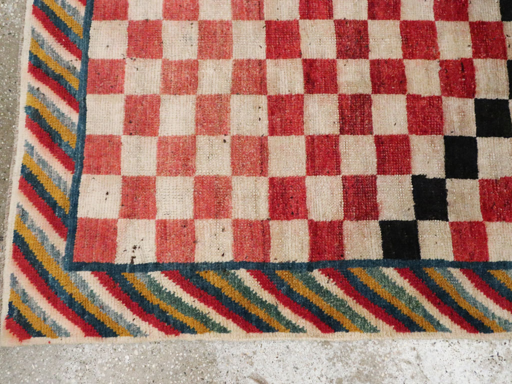 Vintage Persian Gabbeh Accent Rug, No.29601 - Gsblank