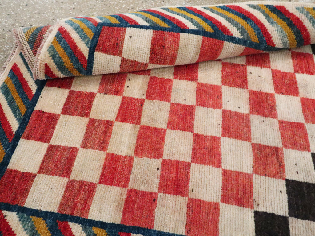 Vintage Persian Gabbeh Accent Rug, No.29601 - Gsblank