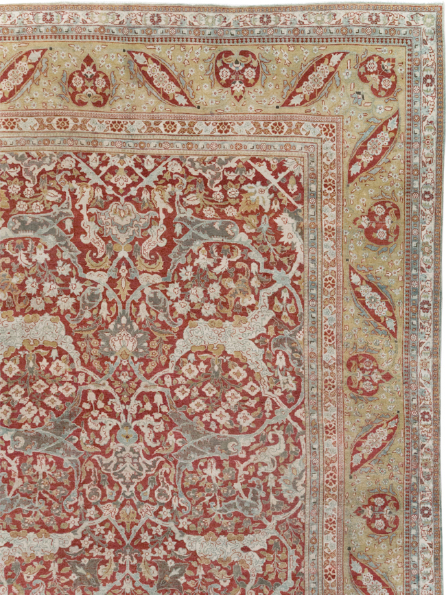 Antique Persian Kashan Oversize Carpet, No.29606 - Gsblank