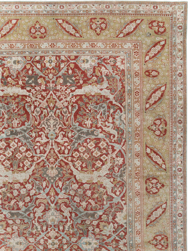 Antique Persian Kashan Oversize Carpet, No.29606 - Gsblank