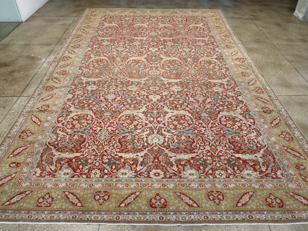 Antique Persian Kashan Oversize Carpet, No.29606 - Gsblank