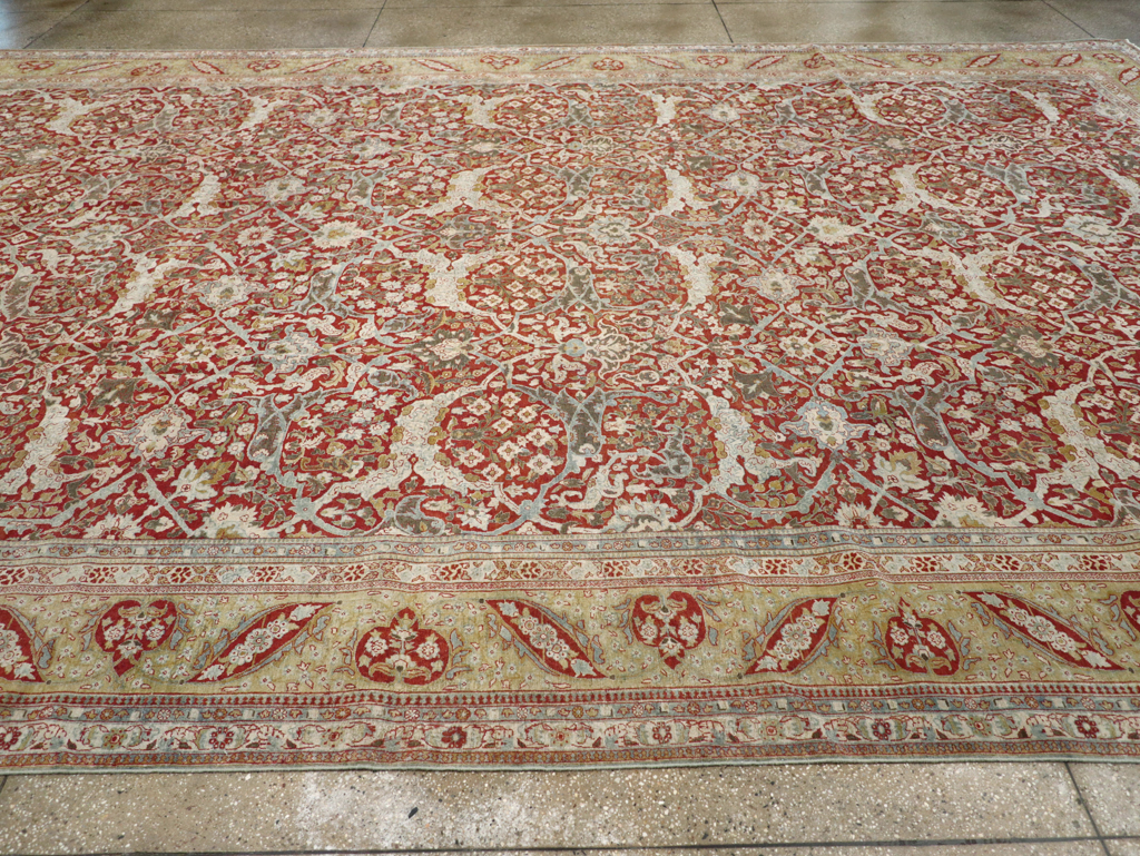 Antique Persian Kashan Oversize Carpet, No.29606 - Gsblank