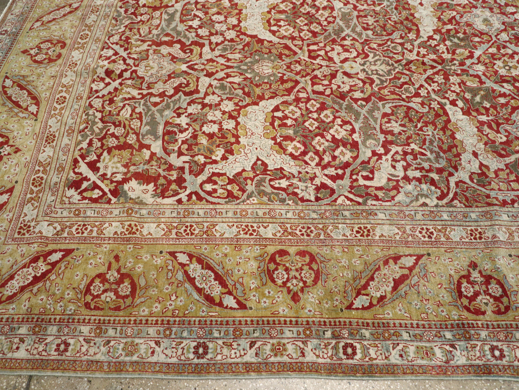 Antique Persian Kashan Oversize Carpet, No.29606 - Gsblank