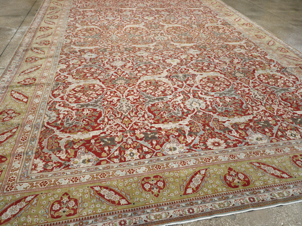 Antique Persian Kashan Oversize Carpet, No.29606 - Gsblank