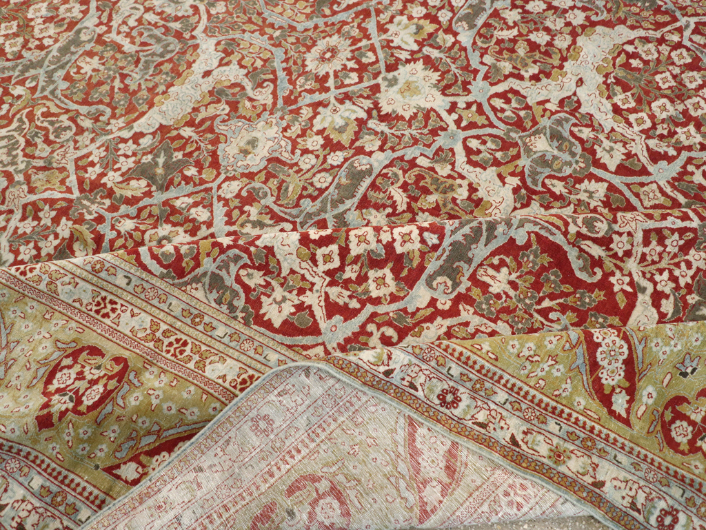 Antique Persian Kashan Oversize Carpet, No.29606 - Gsblank
