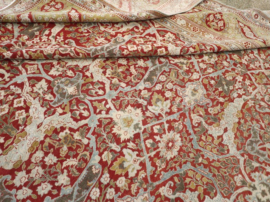 Antique Persian Kashan Oversize Carpet, No.29606 - Gsblank