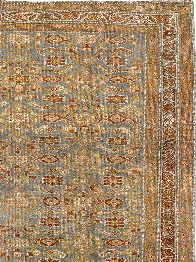 Antique Persian Kurd Bidjar Wide Gallery Runner, No.29607 - Gsblank