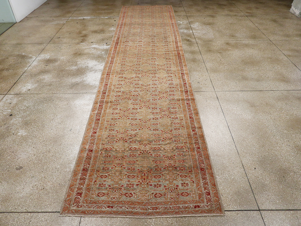 Antique Persian Kurd Bidjar Wide Gallery Runner, No.29607 - Gsblank
