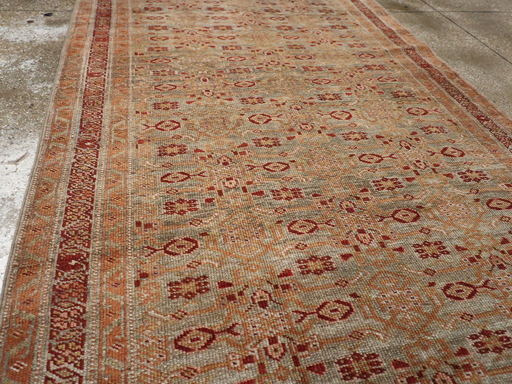 Antique Persian Kurd Bidjar Wide Gallery Runner, No.29607 - Gsblank