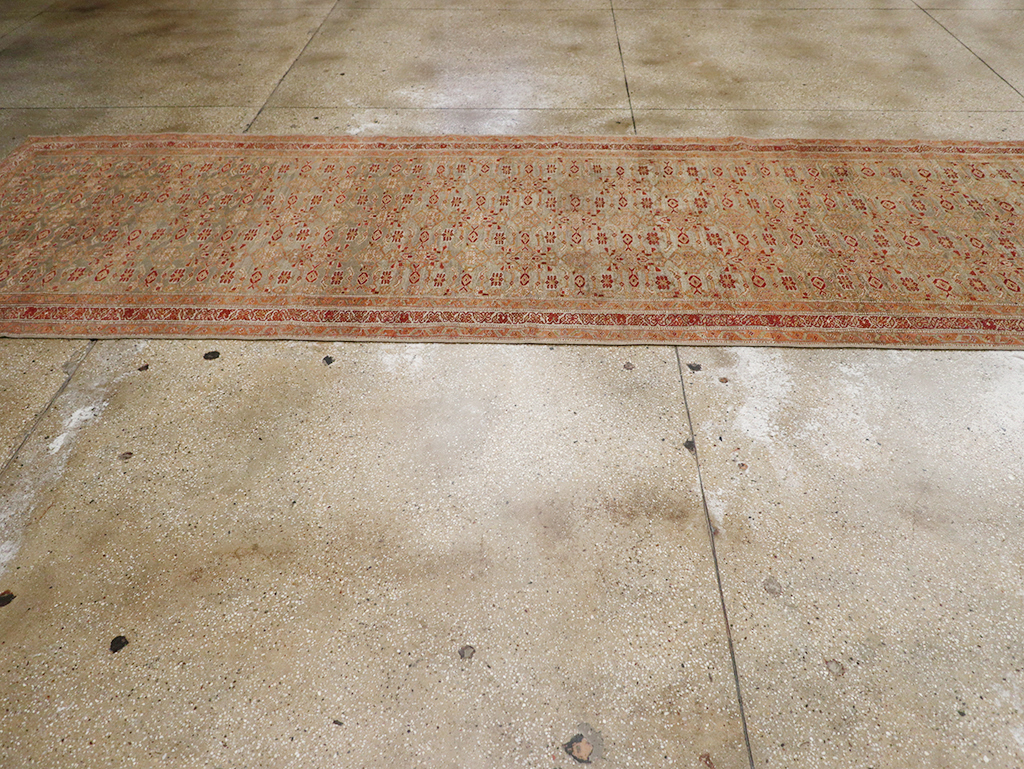 Antique Persian Kurd Bidjar Wide Gallery Runner, No.29607 - Gsblank