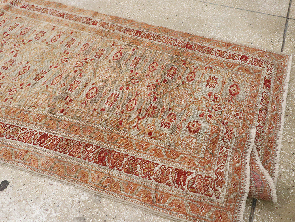 Antique Persian Kurd Bidjar Wide Gallery Runner, No.29607 - Gsblank