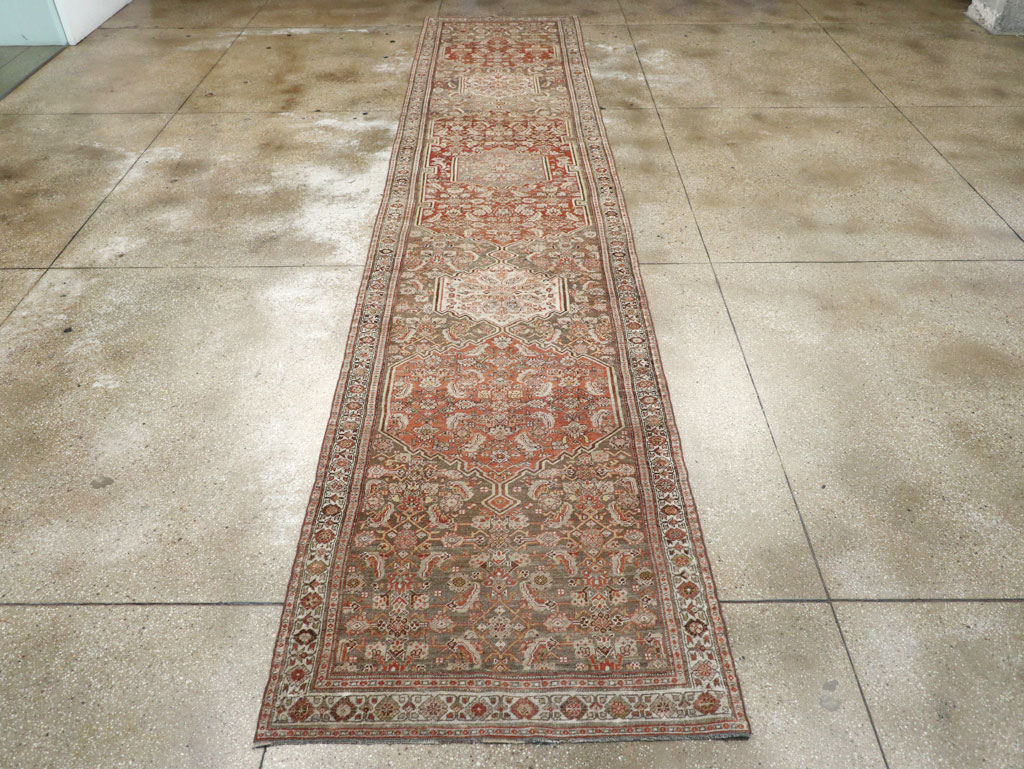 Antique Persian Bidjar Long Runner, No.29609 - Gsblank
