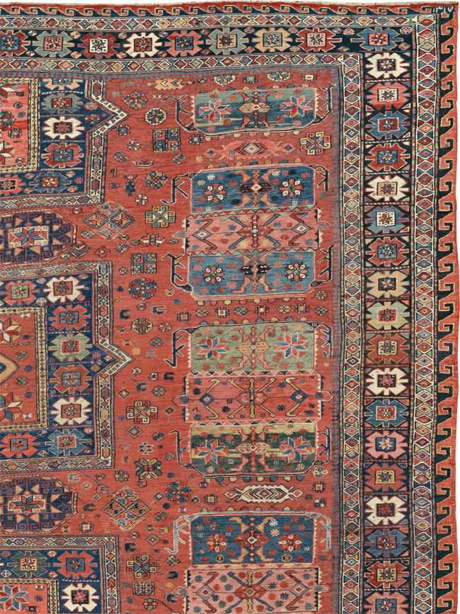 Antique Central Asian Soumak Room Size Carpet, No.29613 - Gsblank