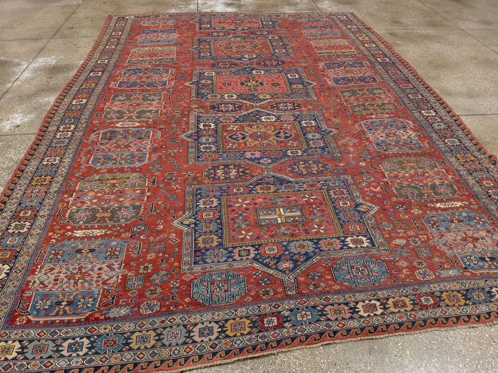 Antique Central Asian Soumak Room Size Carpet, No.29613 - Gsblank