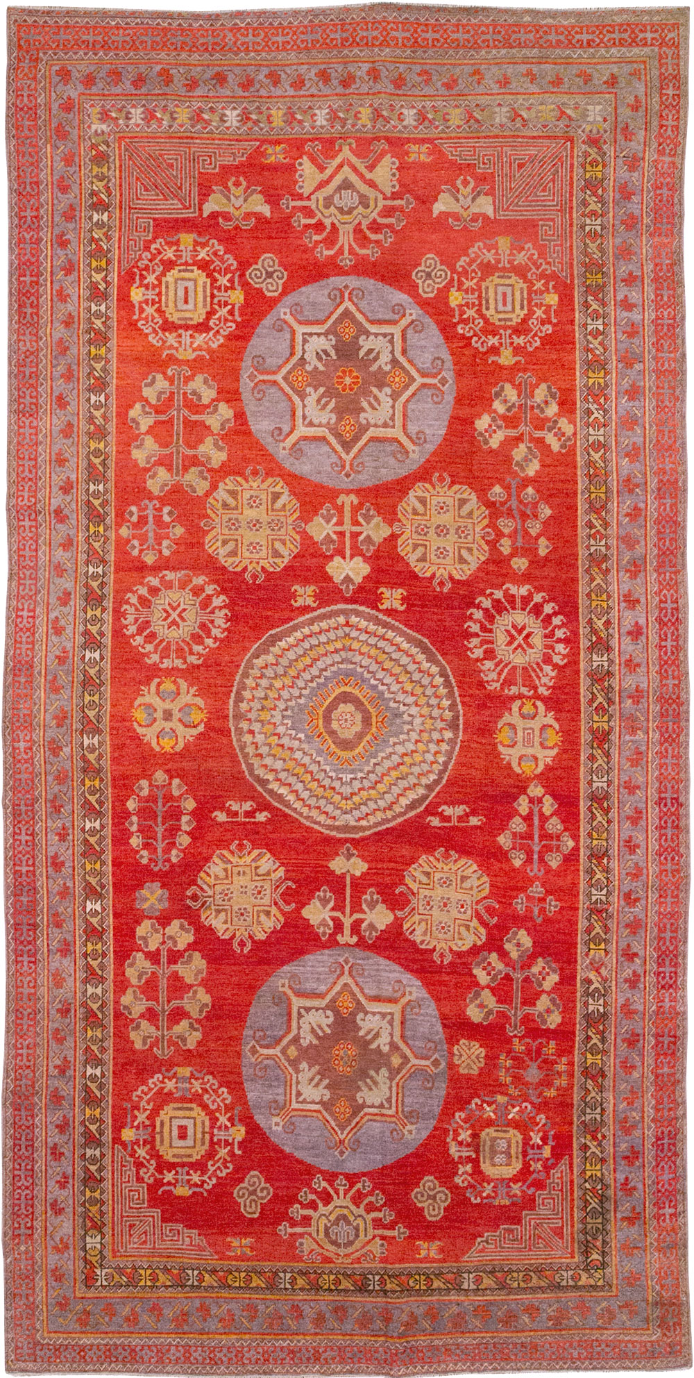 Antique East Turkestan Khotan Gallery Carpet, No.29616 - Gsblank