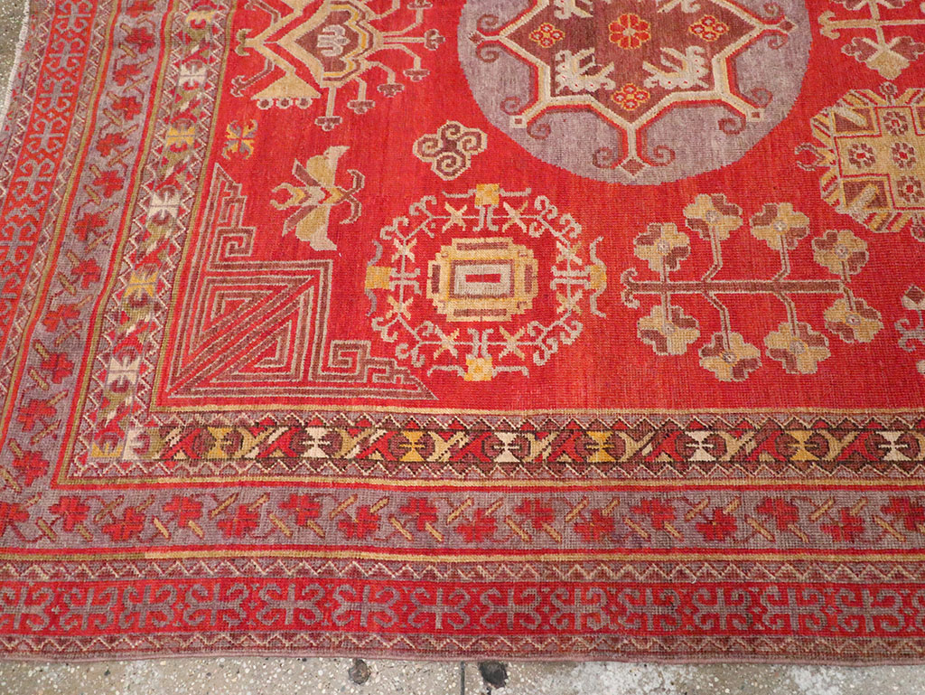 Antique East Turkestan Khotan Gallery Carpet, No.29616 - Gsblank