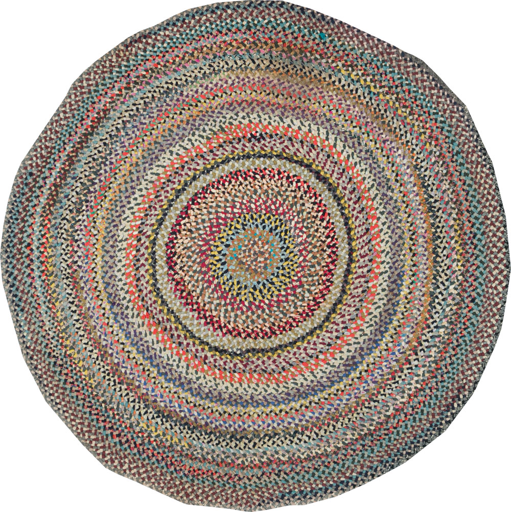 Vintage American Braid Rug, No.29619 - Gsblank