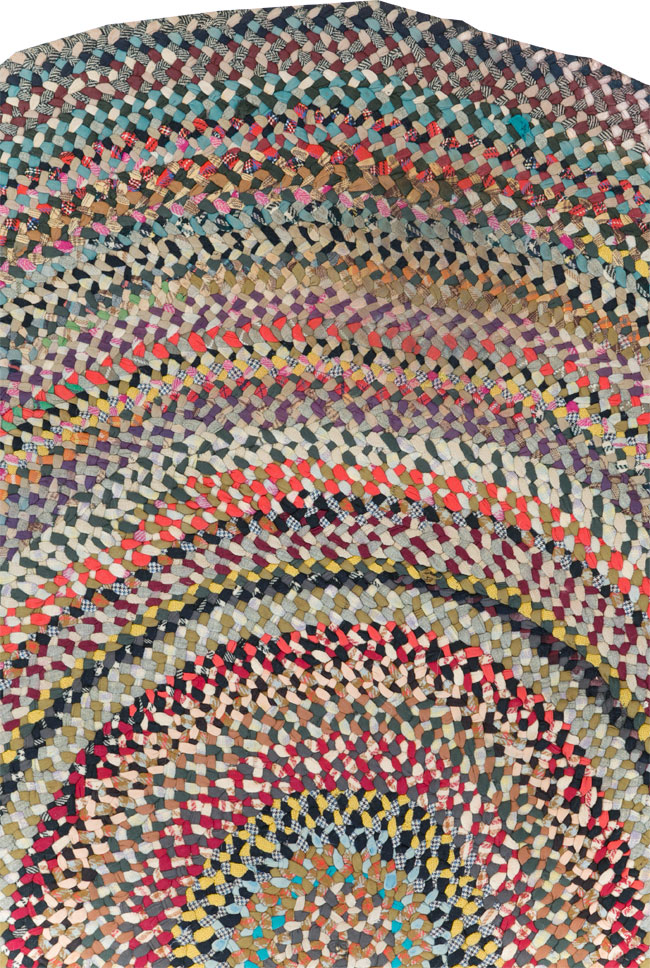 Vintage American Braid Rug, No.29619 - Gsblank