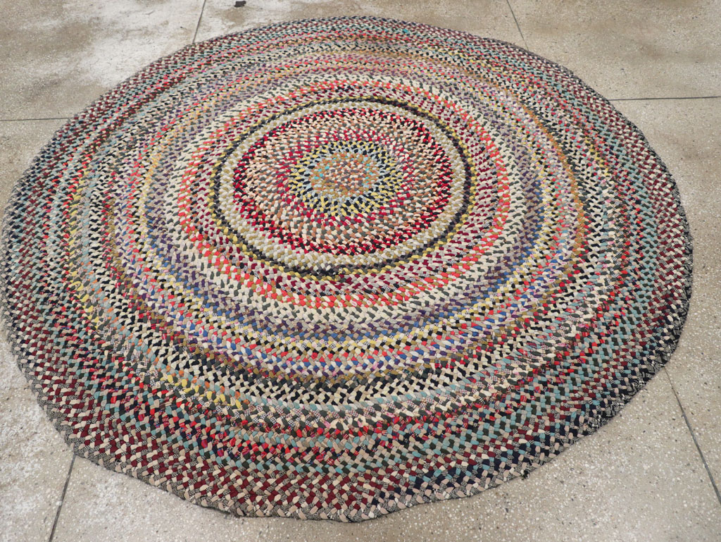 Vintage American Braid Rug, No.29619 - Gsblank