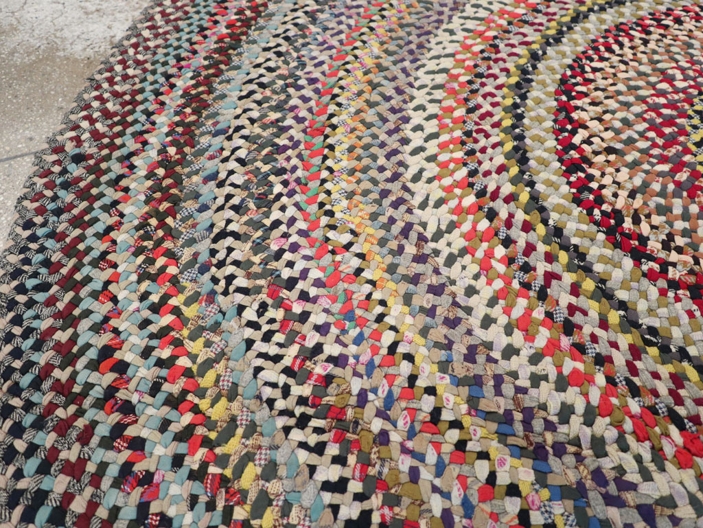 Vintage American Braid Rug, No.29619 - Gsblank