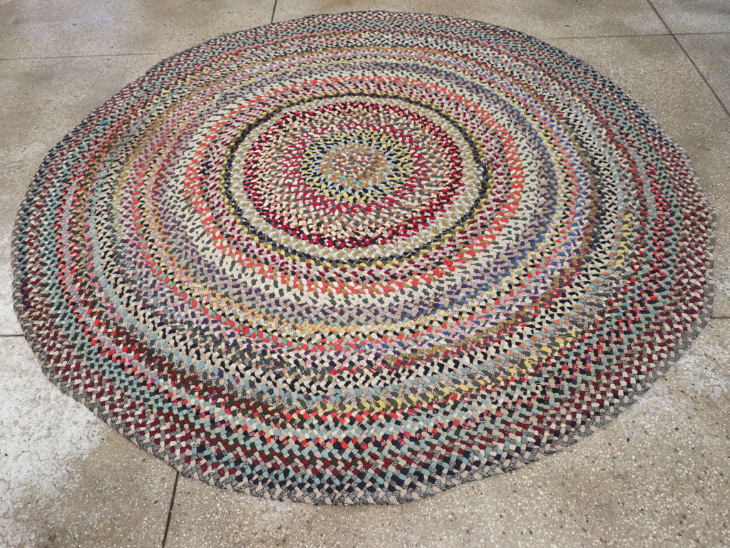 Vintage American Braid Rug, No.29619 - Gsblank