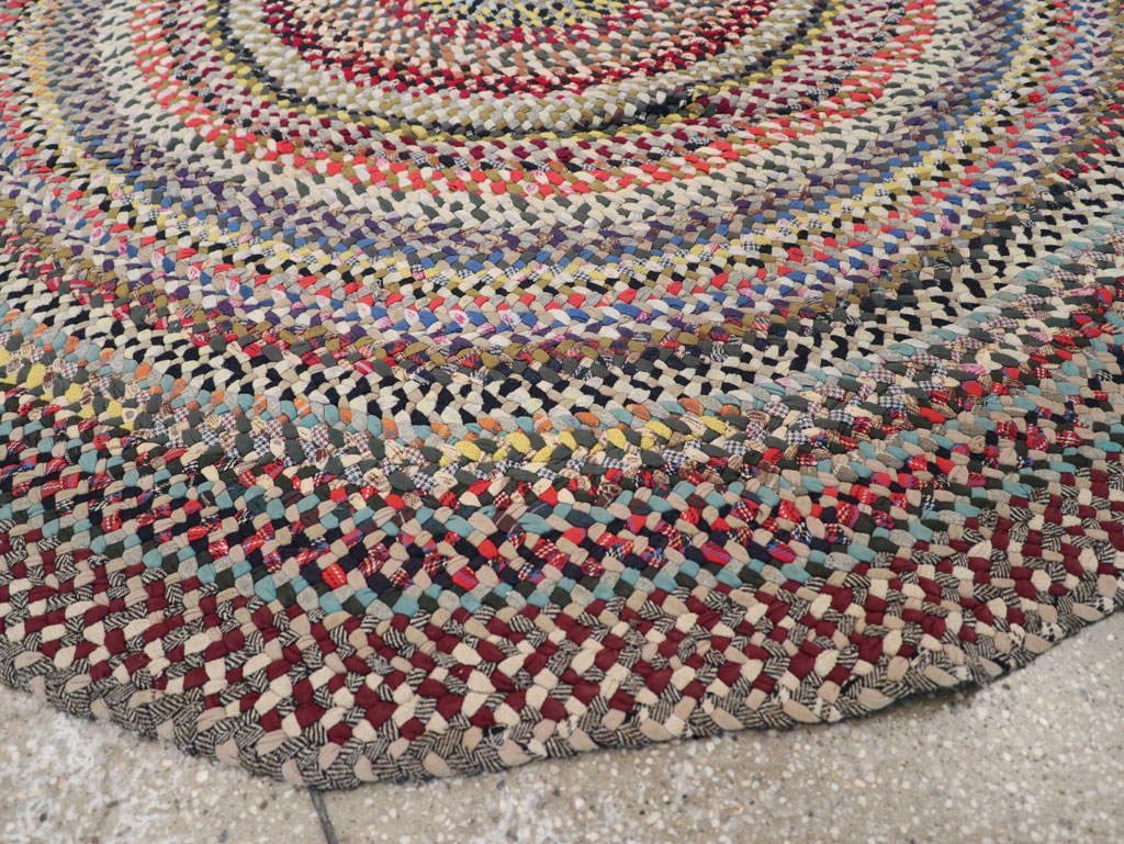 Vintage American Braid Rug, No.29619 - Gsblank