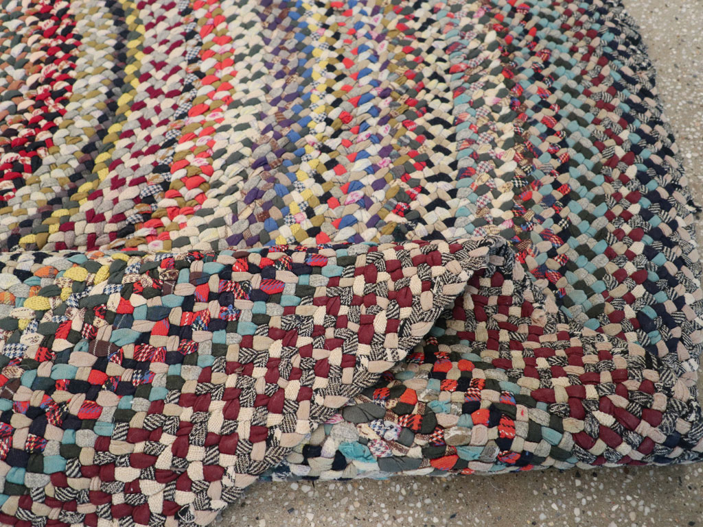 Vintage American Braid Rug, No.29619 - Gsblank