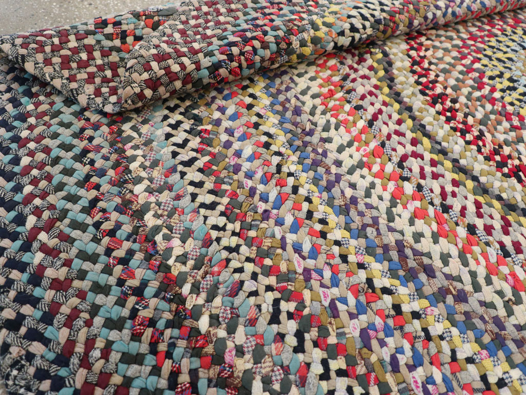 Vintage American Braid Rug, No.29619 - Gsblank