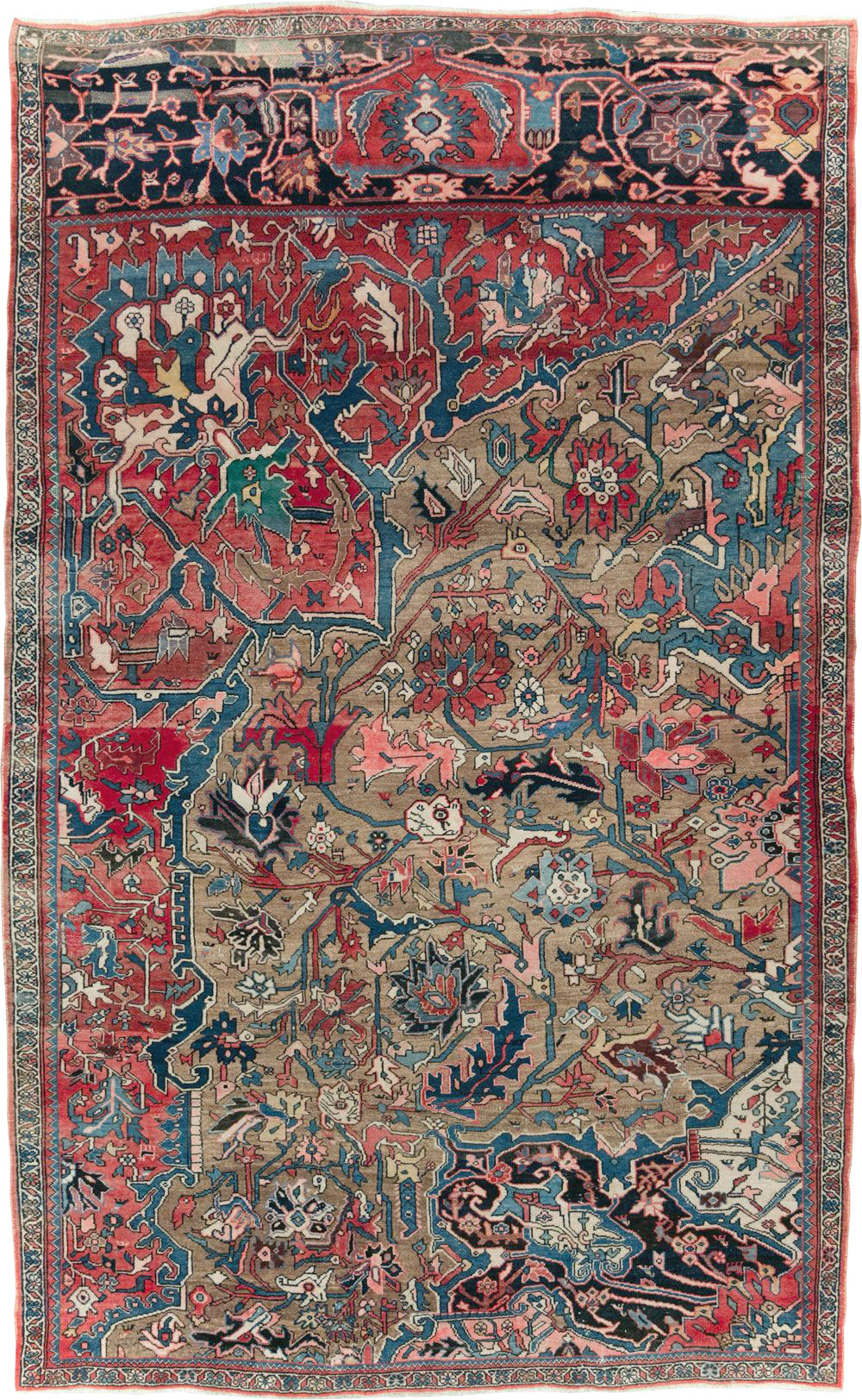 Antique Persian Bidjar Wagireh Sampler Rug, No.29627 - Gsblank