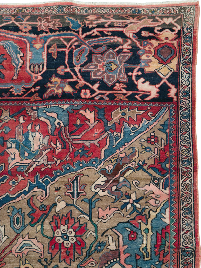 Antique Persian Bidjar Wagireh Sampler Rug, No.29627 - Gsblank