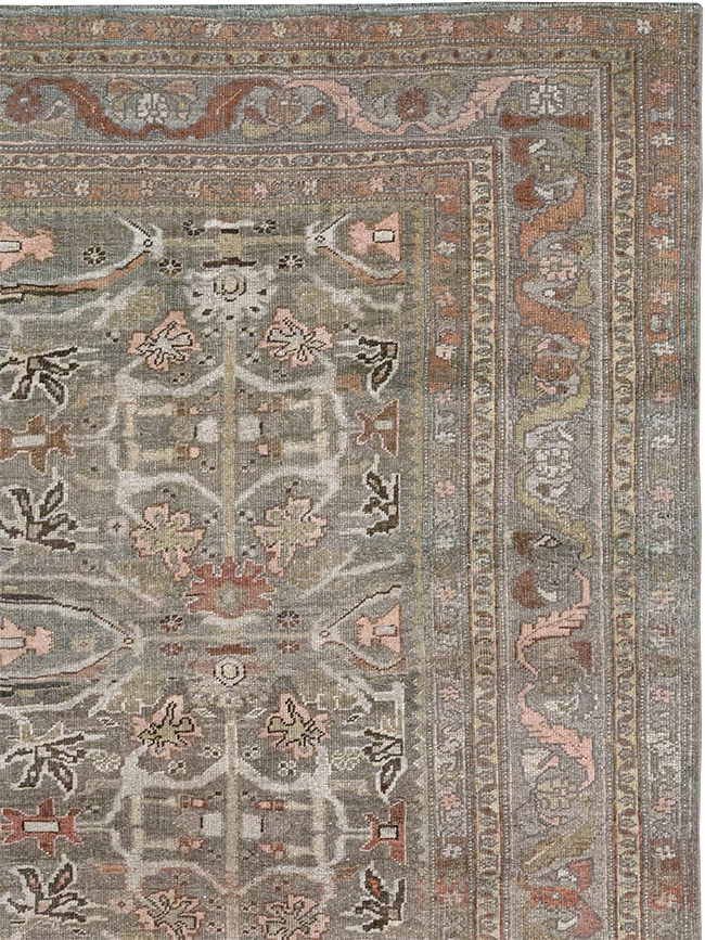 Antique Persian Bidjar Accent Carpet, No.29638 - Gsblank