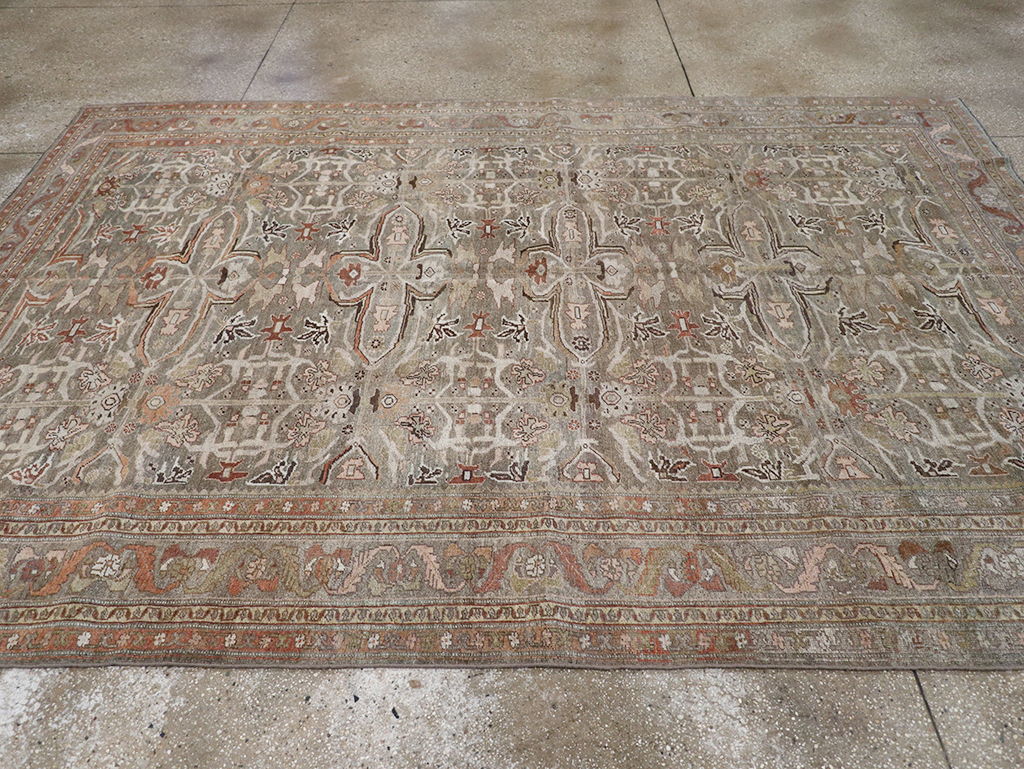 Antique Persian Bidjar Accent Carpet, No.29638 - Gsblank