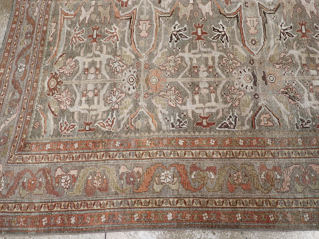 Antique Persian Bidjar Accent Carpet, No.29638 - Gsblank