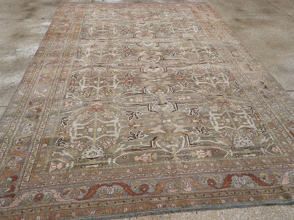 Antique Persian Bidjar Accent Carpet, No.29638 - Gsblank