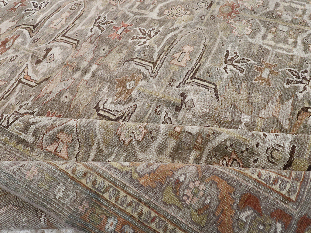 Antique Persian Bidjar Accent Carpet, No.29638 - Gsblank