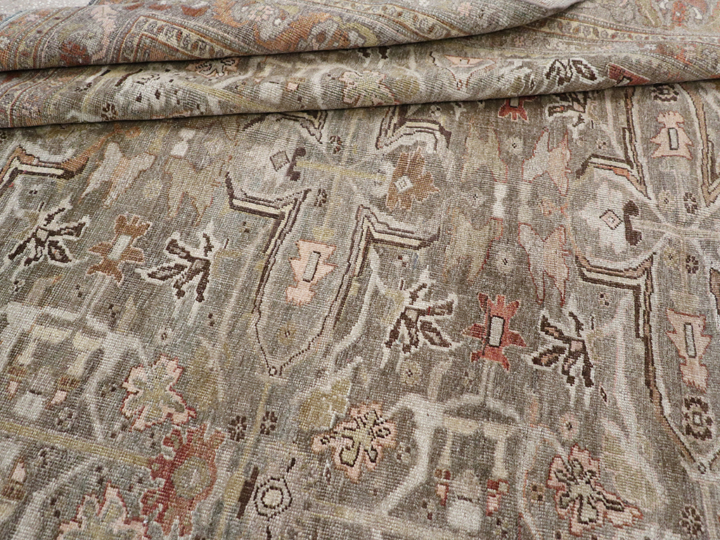 Antique Persian Bidjar Accent Carpet, No.29638 - Gsblank