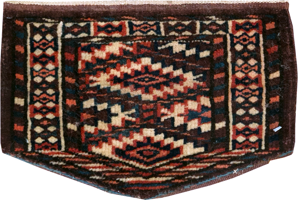 Vintage Central Asian Yamoud Turkoman Throw Rug (Pair: 1 of 2), No.29641 - Gsblank