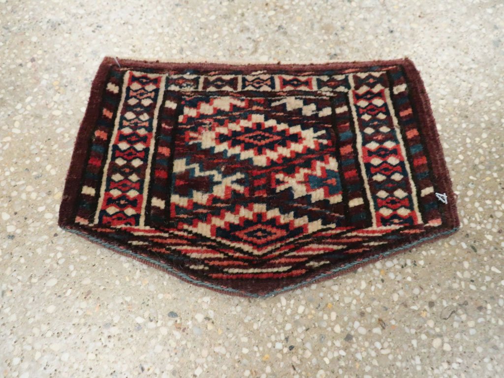 Vintage Central Asian Yamoud Turkoman Throw Rug (Pair: 1 of 2), No.29641 - Gsblank
