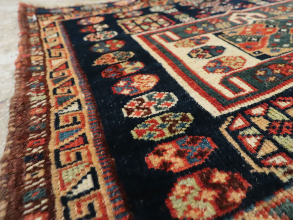 Antique Persian Khamseh Throw Rug, No.29644 - Gsblank
