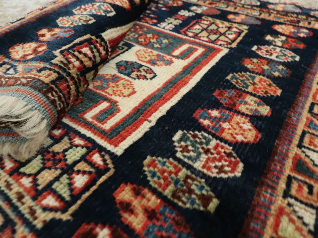 Antique Persian Khamseh Throw Rug, No.29644 - Gsblank