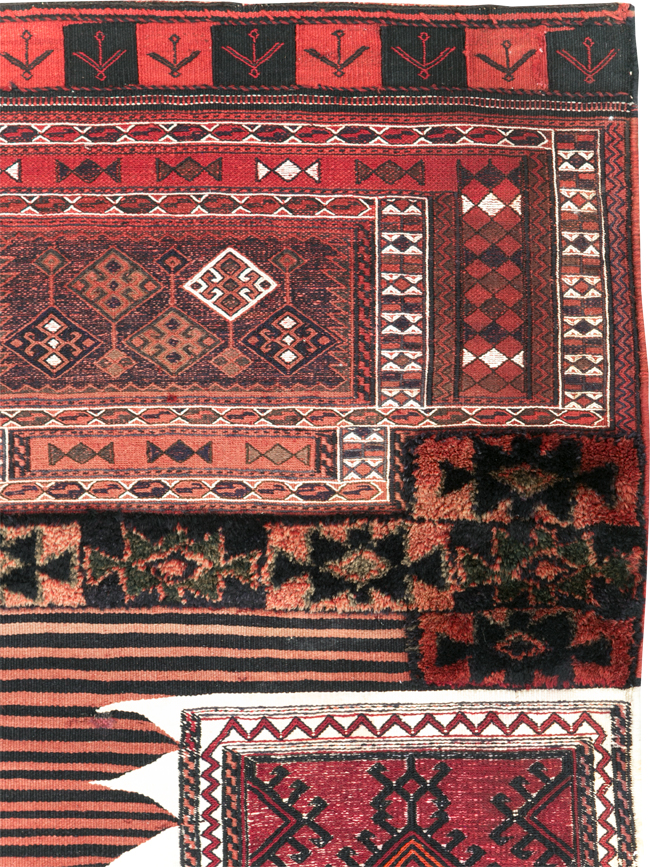 Vintage Persian Chaharmahal Bakhtiari Tacheh Flatweave Kilim , No.29648 - Gsblank