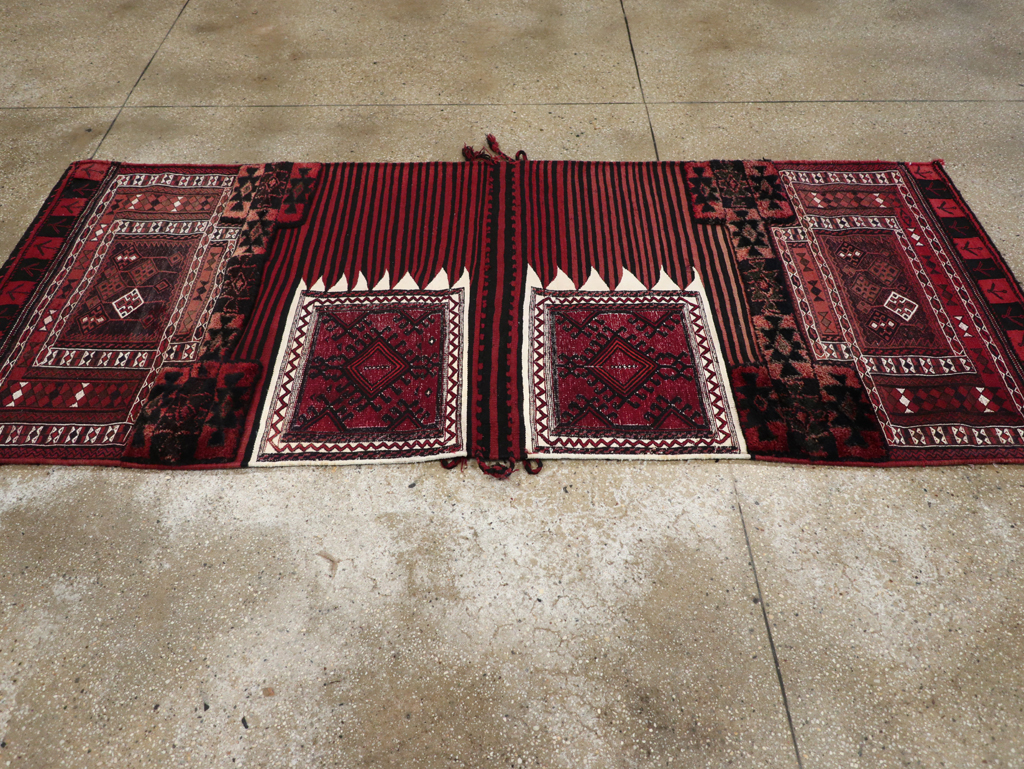 Vintage Persian Chaharmahal Bakhtiari Tacheh Flatweave Kilim , No.29648 - Gsblank