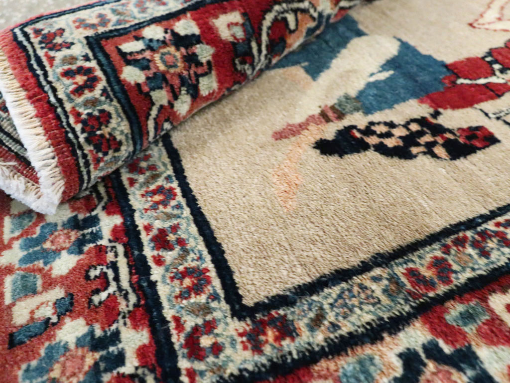 Antique Perisan Tabriz Pictorial Rug, No.29649 - Gsblank