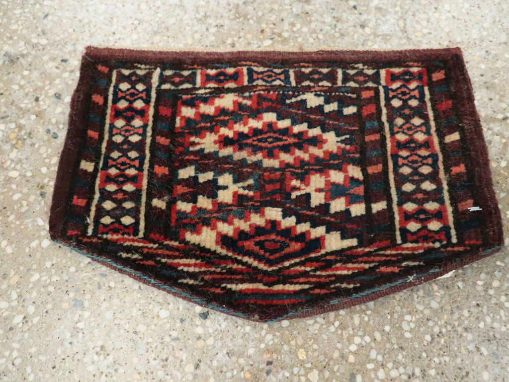 Vintage Central Asian Yamoud Turkoman Throw Rug (Pair: 2 of 2), No.29663 - Gsblank