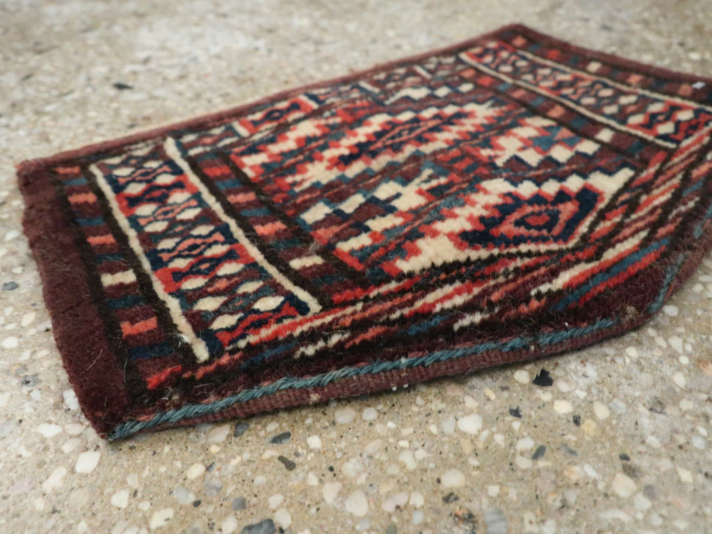 Vintage Central Asian Yamoud Turkoman Throw Rug (Pair: 2 of 2), No.29663 - Gsblank