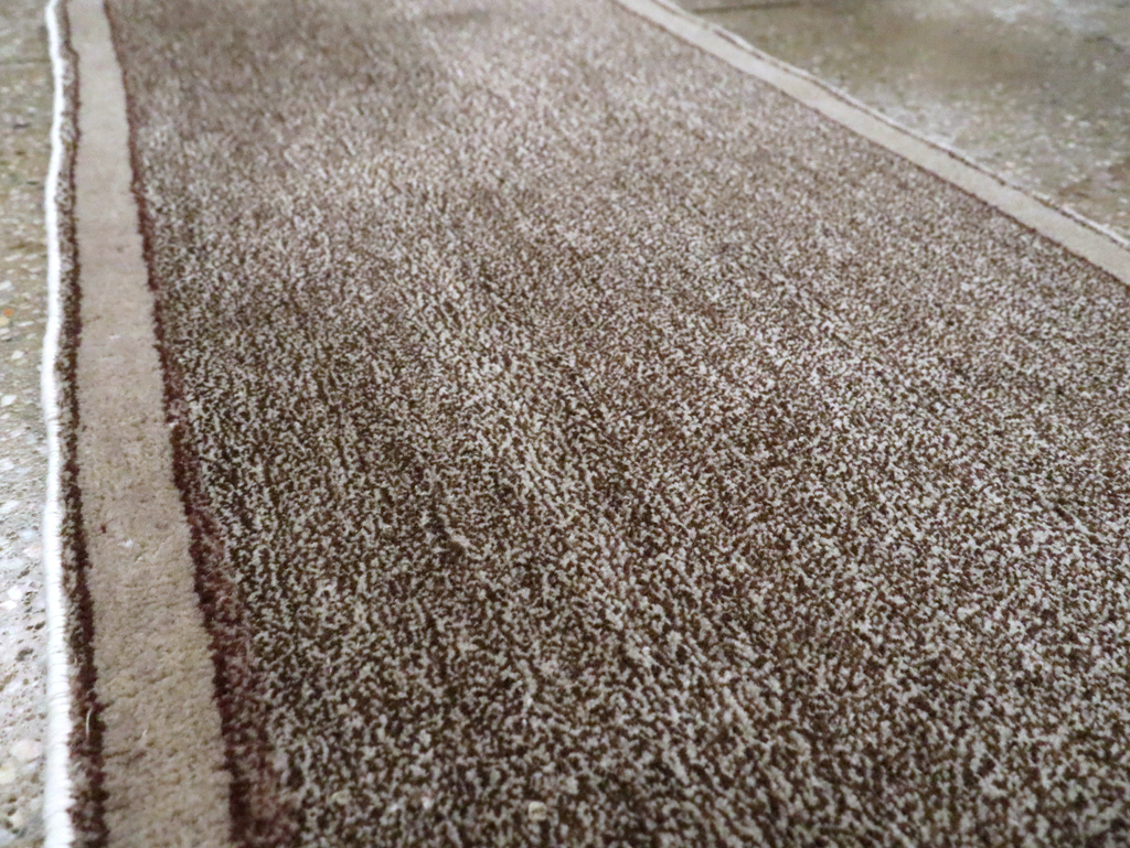 Modern Style Vintage Persian Mashad Small Runner, No.29664 - Gsblank