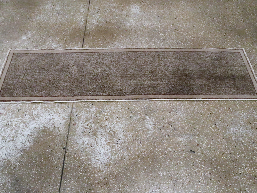 Modern Style Vintage Persian Mashad Small Runner, No.29664 - Gsblank