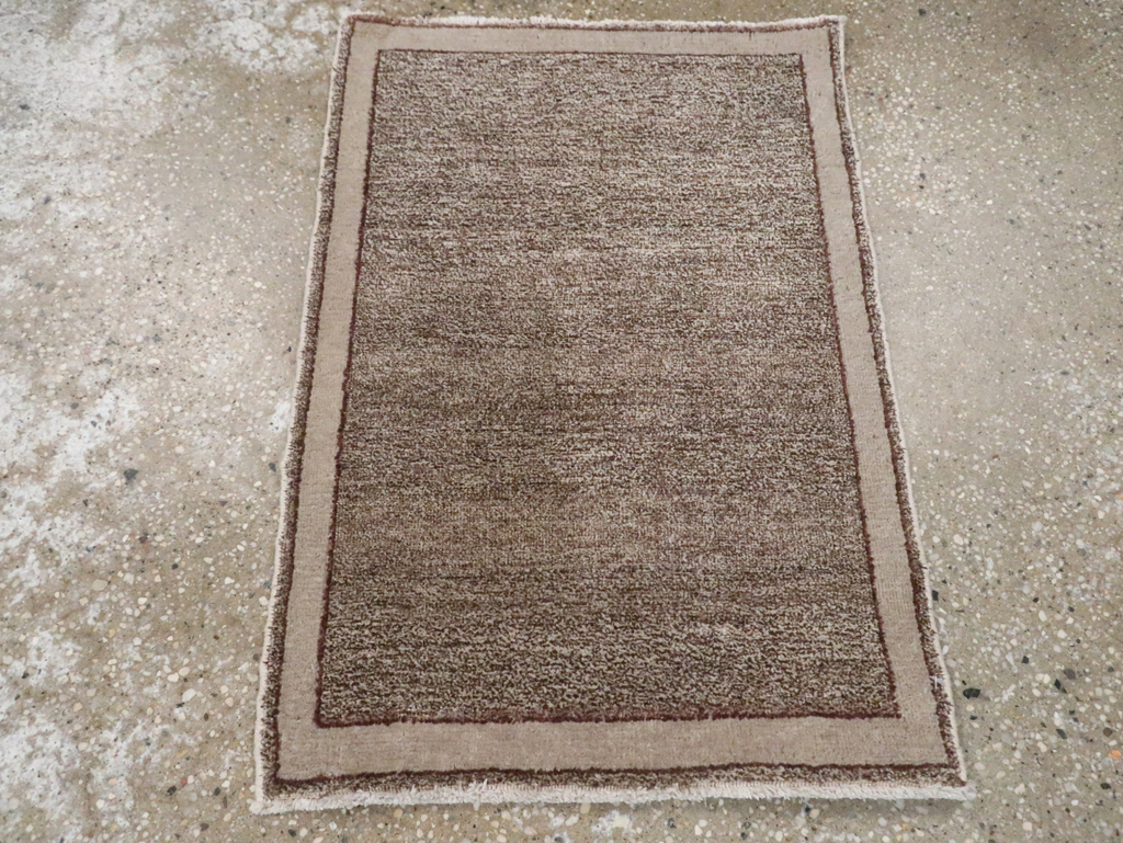 Vintage Persian Mashad Small Throw Rug, No.29665 - Gsblank