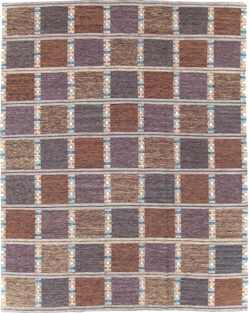 Swedish Inspired Contemporary Turkish Flatweave Kilim Room Size Carpet, No.29667 - Gsblank