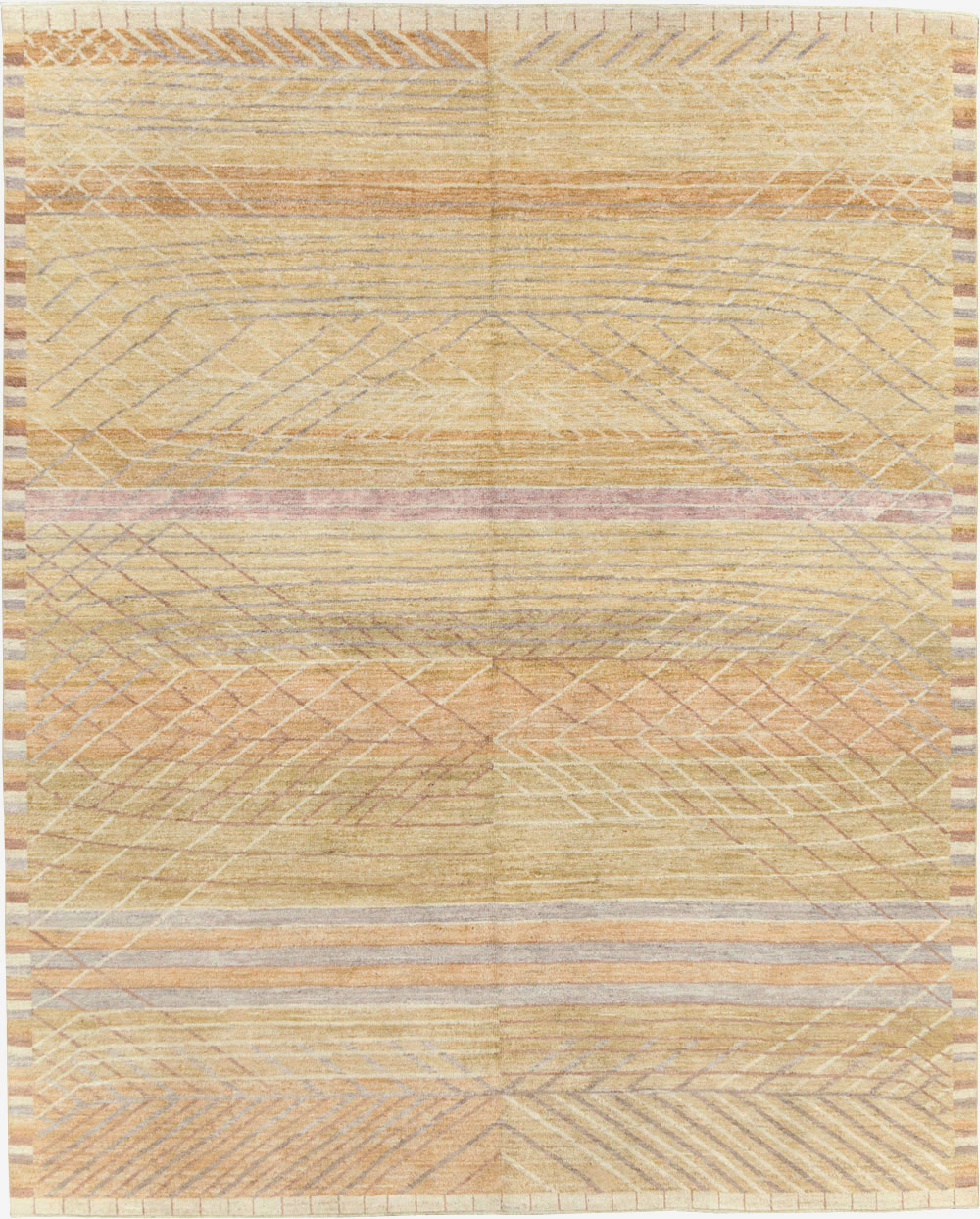 Swedish Inspired Contemporary Turkish Anatolian Room Size Carpet, No.29669 - Gsblank